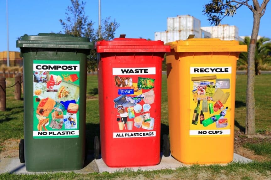 bins for household waste disposal