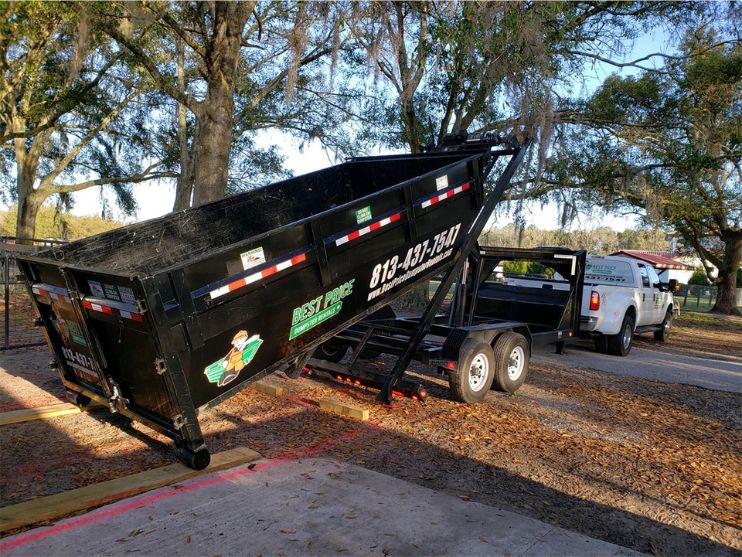 Stump disposal dumpster